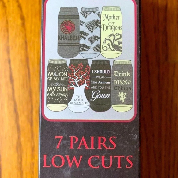 NEW 7pk Game Of Thrones Fire & Blood Women's Socks - Picture 1 of 5